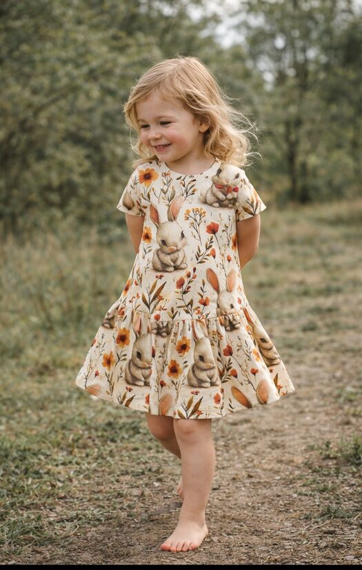 Kleita "Zaķi un ziedi" (86.-122. izm.)