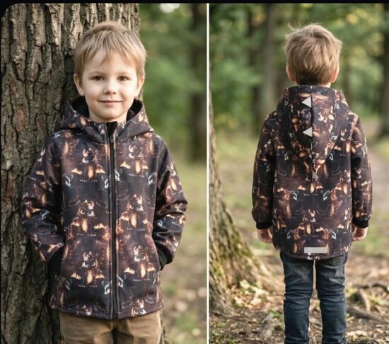 Softshell jaka "Dinozauriņi" (86.-140. izm.)