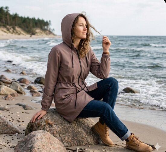 Softshell mētelis "Hanna" Nr.1 ar plāno oderi (S.-XL. izm.)